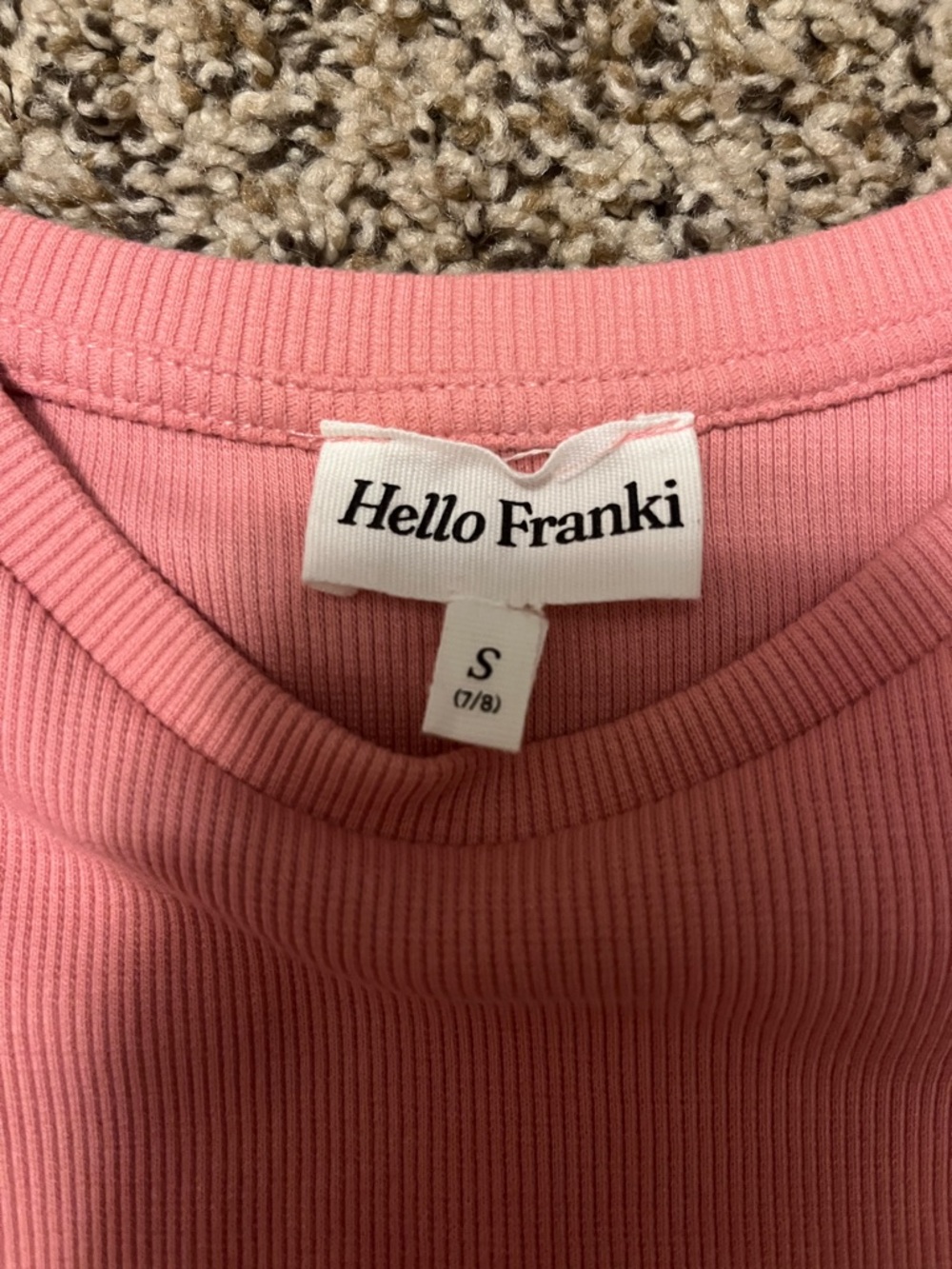 Pink Ruffle Sleeve Ribbed Tee - Picture 3 of 3